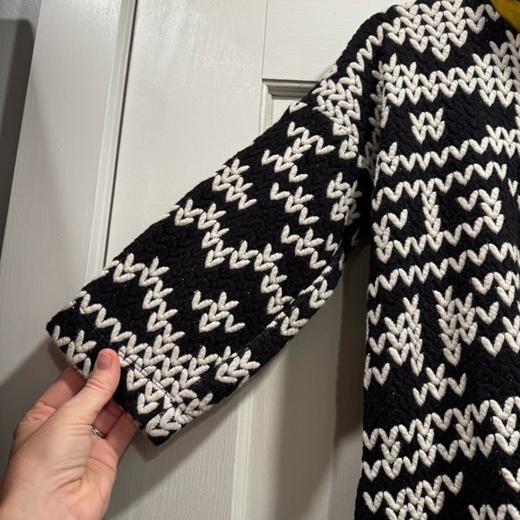 Cop Copine Black White Knit Sweater Dress Tunic Small Artsy Boho Hippie Unique - Picture 5 of 13